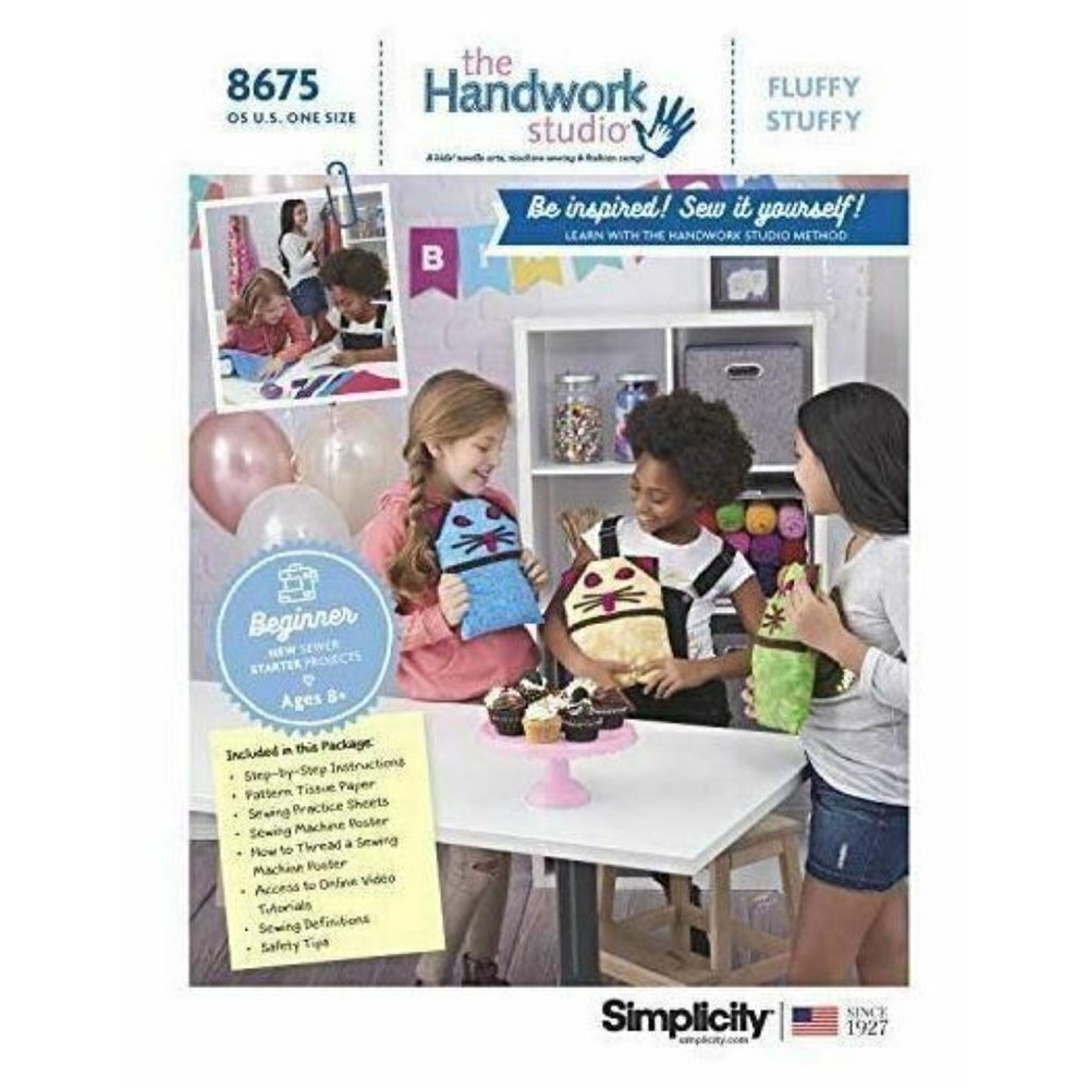 Simplicity Sewing Pattern D0955 / 8675 Stuffed Toy Cat Kitty